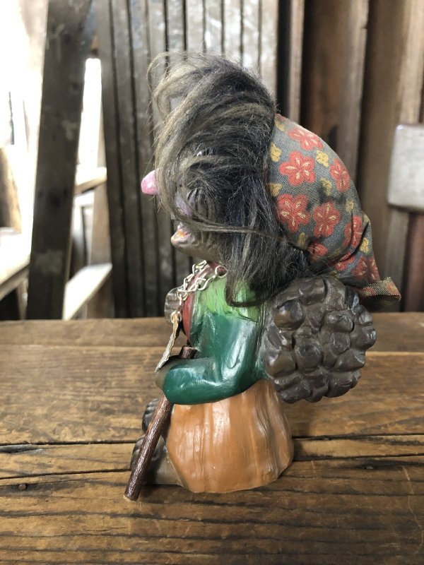 画像4: 60s Vintage Heico Troll Carrying Firewood Nodder Bobble Head Small Size (A077)