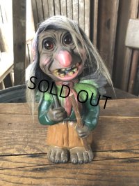 60s Vintage Heico Troll Carrying Firewood Nodder Bobble Head (A076)