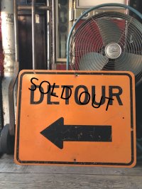 Vintage Road Sign DETOUR (A081)