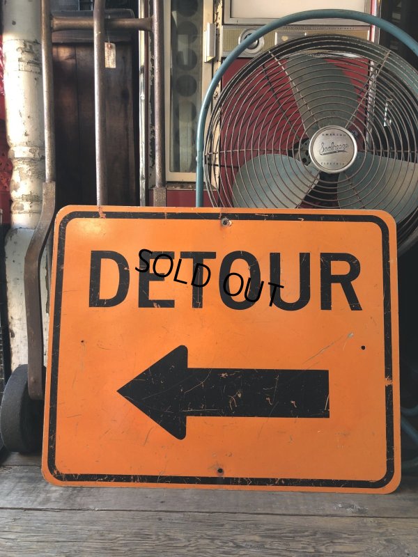 画像1: Vintage Road Sign DETOUR (A081)