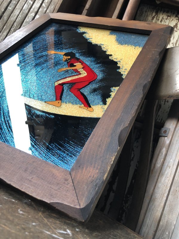 画像4: Vintage Surf Glitter Art Surf Shack Display SURFBOARD I.B.M #971770 (A082) 