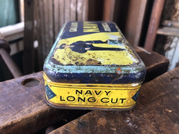 画像4: Early 1900s Antique GAIL & AX NAVY Tobacco Tin Can (A085) 