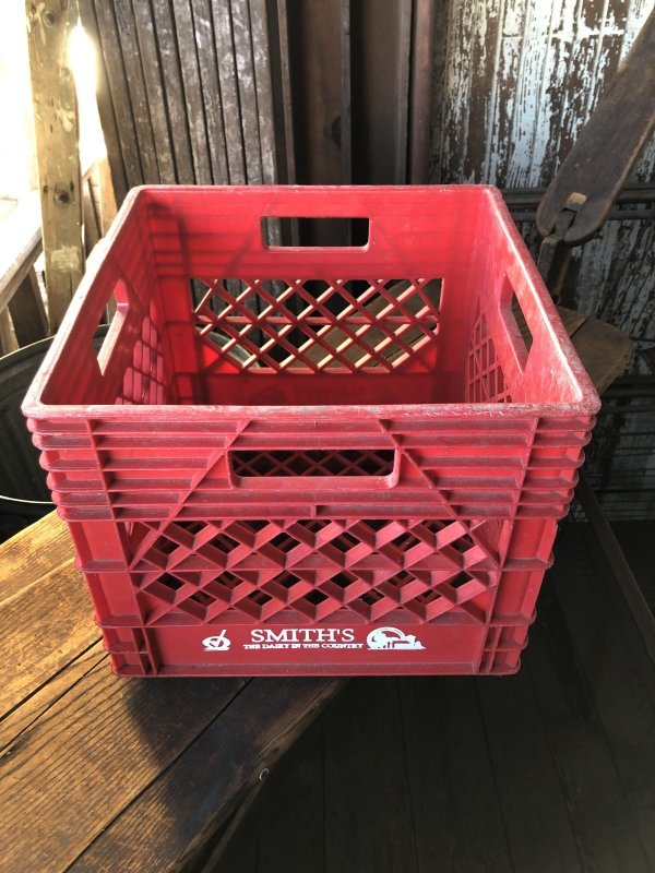 画像1: Vintage USA  DAIRY FOODS Heavy Duty Plastic Milk Crate SMITH'S (C) 