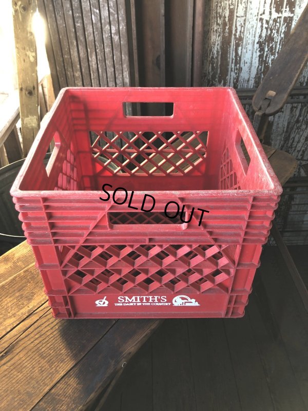 画像1: Vintage USA  DAIRY FOODS Heavy Duty Plastic Milk Crate SMITH'S (C) 