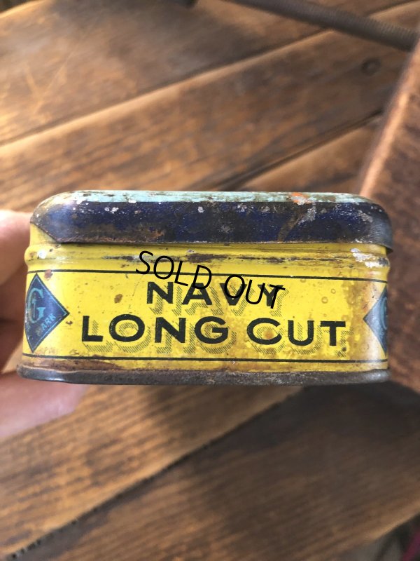 画像12: Early 1900s Antique GAIL & AX NAVY Tobacco Tin Can (A085) 