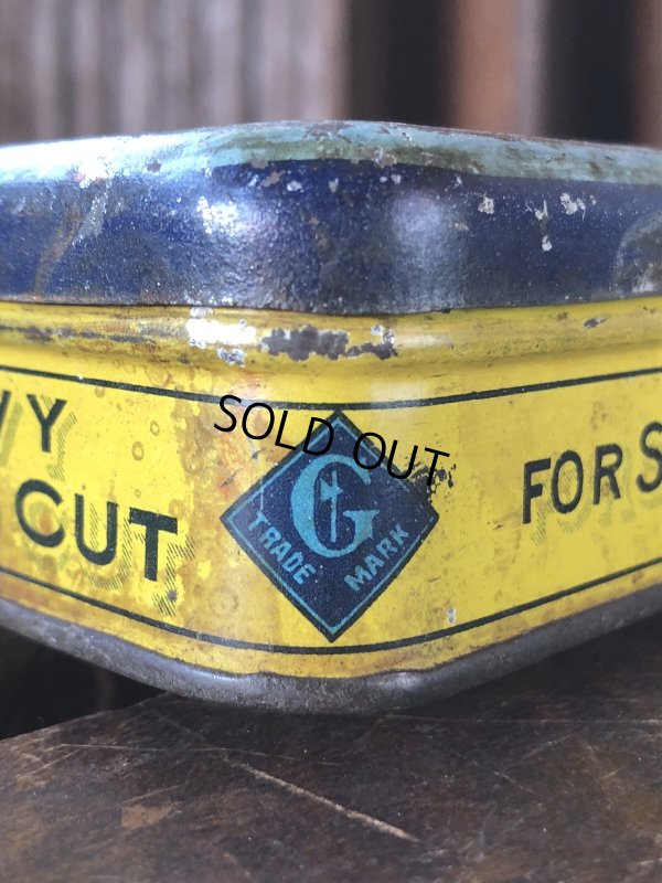 画像10: Early 1900s Antique GAIL & AX NAVY Tobacco Tin Can (A085) 