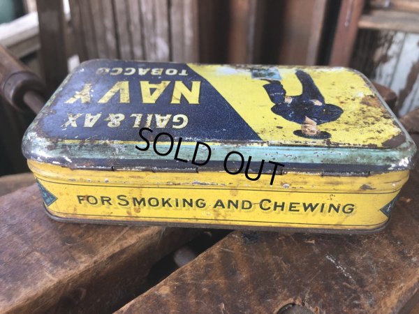 画像5: Early 1900s Antique GAIL & AX NAVY Tobacco Tin Can (A085) 