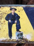 画像9: Early 1900s Antique GAIL & AX NAVY Tobacco Tin Can (A085)  (9)