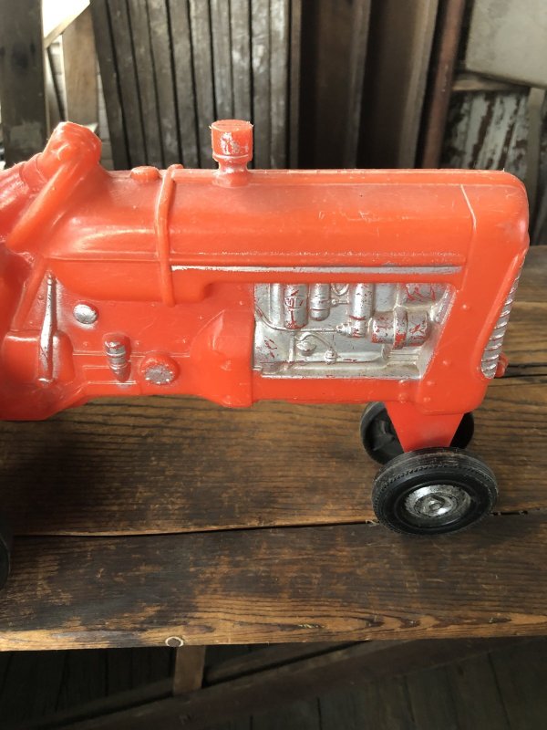 画像11: 60s Vintage Empire Tractor Plastic Mold Toy Red (A086)