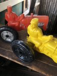 画像11: 60s Vintage Empire Tractor Plastic Mold Toy Yellow (B430) (11)