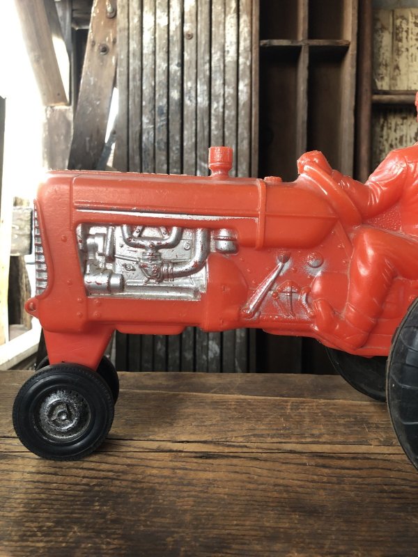 画像13: 60s Vintage Empire Tractor Plastic Mold Toy Red (A086)