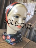 Vintage Mid-Century Marwal Chalkware Head Bust Statue (A087) 