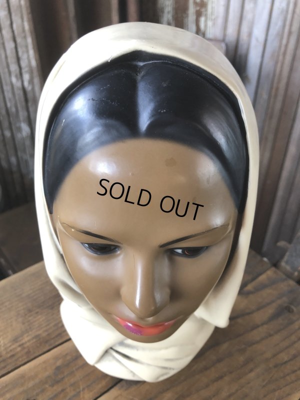 画像6: Vintage Mid-Century Marwal Chalkware Head Bust Statue (A089) 