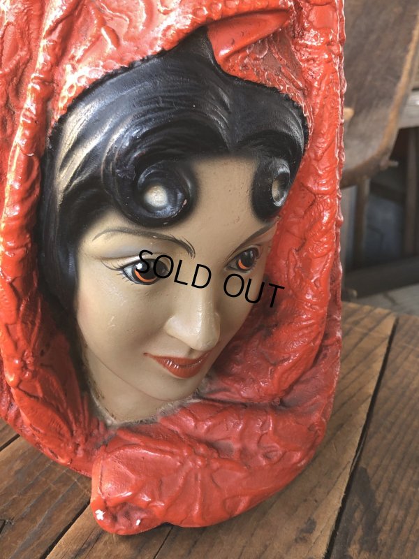 画像7: Vintage Mid-Century Marwal Chalkware Head Bust Statue (A088) 