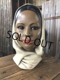 Vintage Mid-Century Marwal Chalkware Head Bust Statue (A089) 