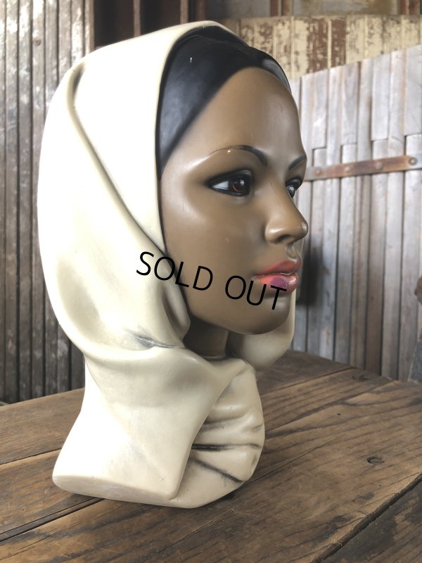 画像5: Vintage Mid-Century Marwal Chalkware Head Bust Statue (A089) 