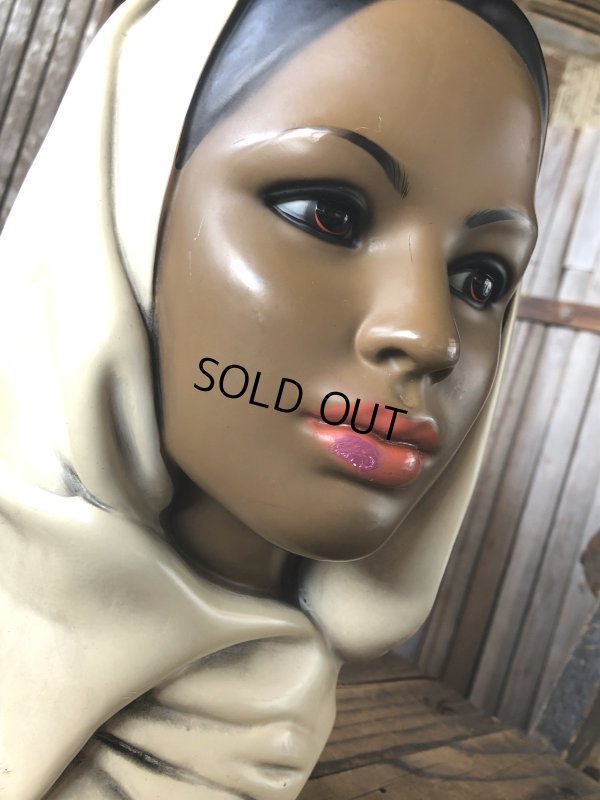 画像8: Vintage Mid-Century Marwal Chalkware Head Bust Statue (A089) 