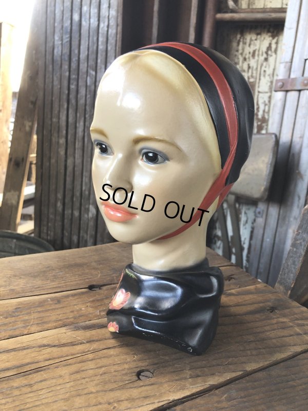 画像6: Vintage Mid-Century Marwal Chalkware Head Bust Statue (A087) 