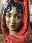 画像9: Vintage Mid-Century Marwal Chalkware Head Bust Statue (A088)  (9)
