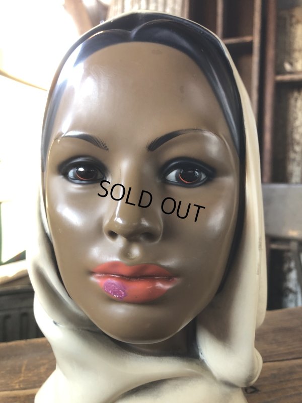 画像7: Vintage Mid-Century Marwal Chalkware Head Bust Statue (A089) 