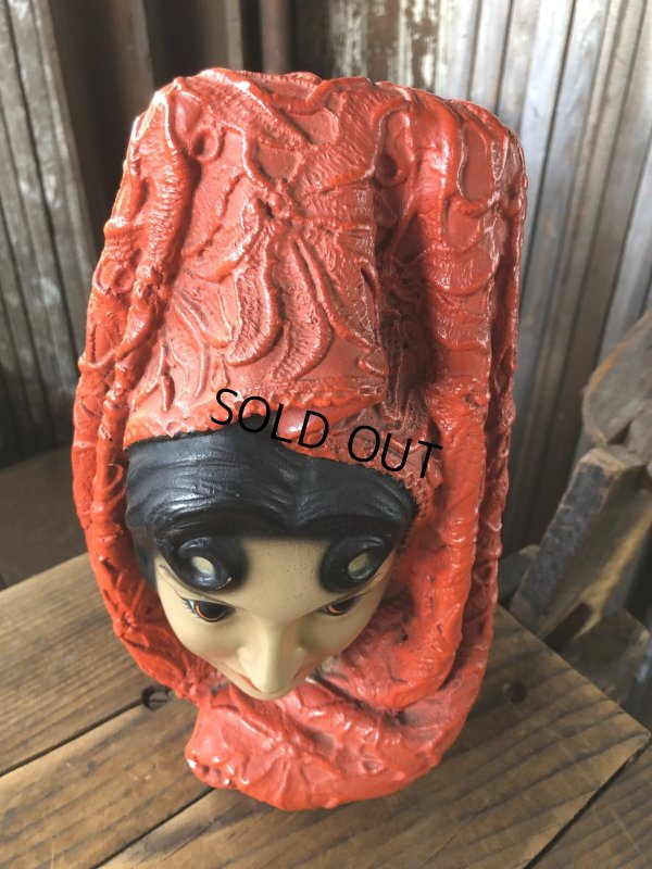 画像6: Vintage Mid-Century Marwal Chalkware Head Bust Statue (A088) 