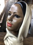 画像9: Vintage Mid-Century Marwal Chalkware Head Bust Statue (A089)  (9)