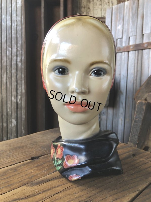 画像12: Vintage Mid-Century Marwal Chalkware Head Bust Statue (A087) 