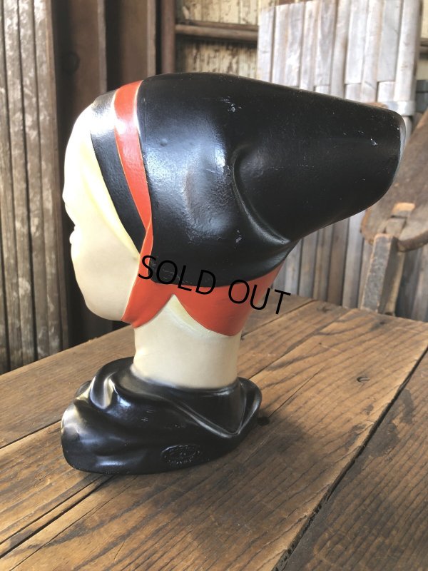 画像4: Vintage Mid-Century Marwal Chalkware Head Bust Statue (A087) 