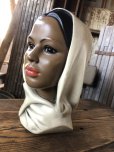 画像2: Vintage Mid-Century Marwal Chalkware Head Bust Statue (A089)  (2)