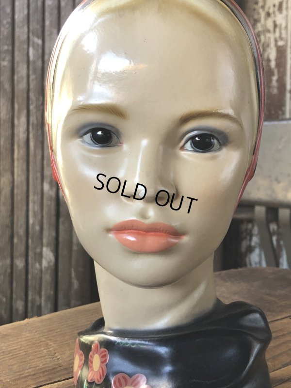 画像11: Vintage Mid-Century Marwal Chalkware Head Bust Statue (A087) 