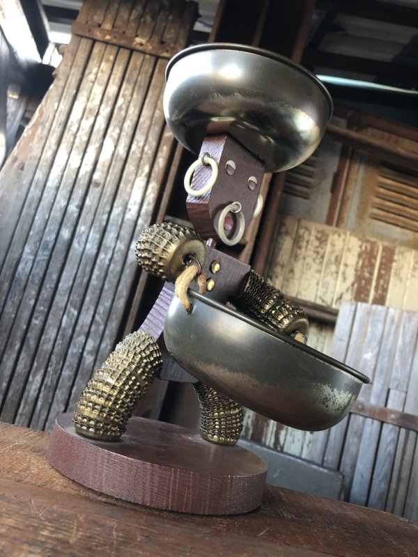 画像8: 50s Vintage Bottle Cap Man Figurine Mid Century Folk Art (A090) 