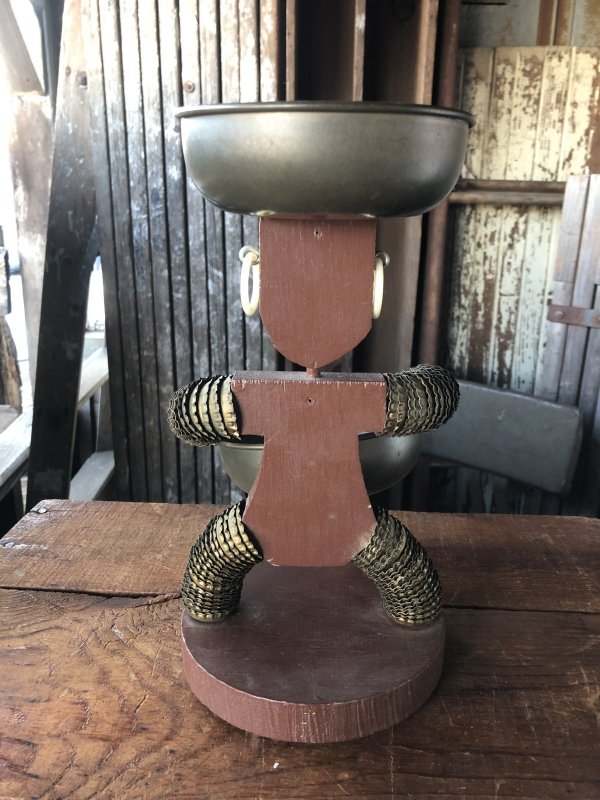 画像4: 50s Vintage Bottle Cap Man Figurine Mid Century Folk Art (A090) 