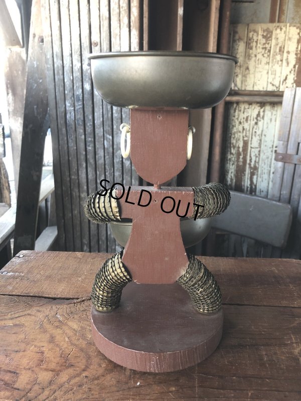 画像4: 50s Vintage Bottle Cap Man Figurine Mid Century Folk Art (A090) 