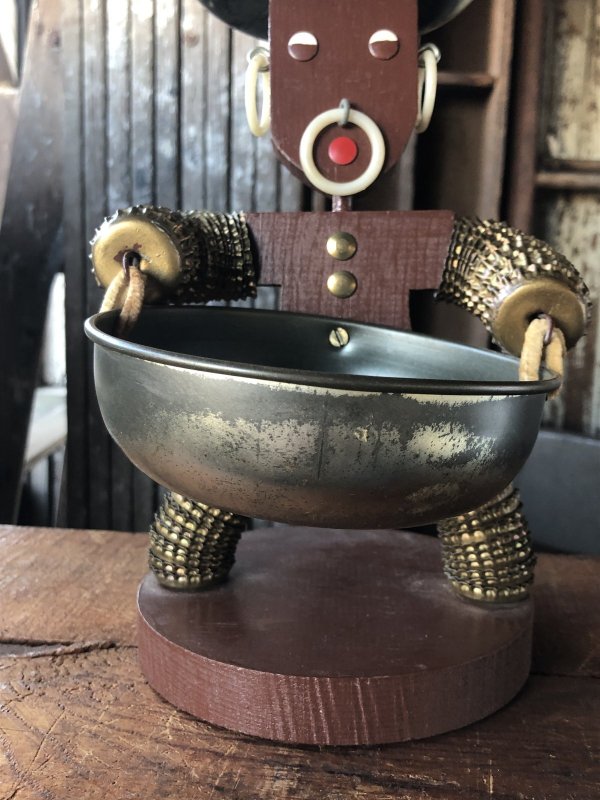 画像12: 50s Vintage Bottle Cap Man Figurine Mid Century Folk Art (A090) 
