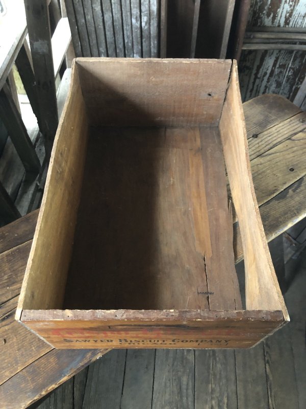 画像11: Vintage USA  Advertising Wood Box Crispo Biscuits(A093) 