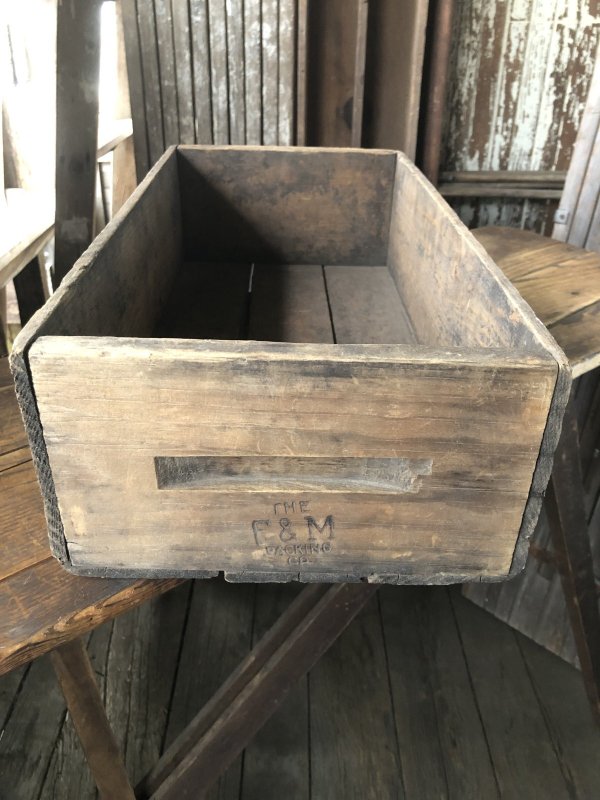 画像5: Vintage USA  Advertising Wood Box The F&M Packing Co (A092) 