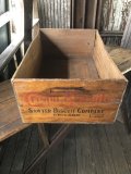 Vintage USA  Advertising Wood Box Crispo Biscuits(A093) 