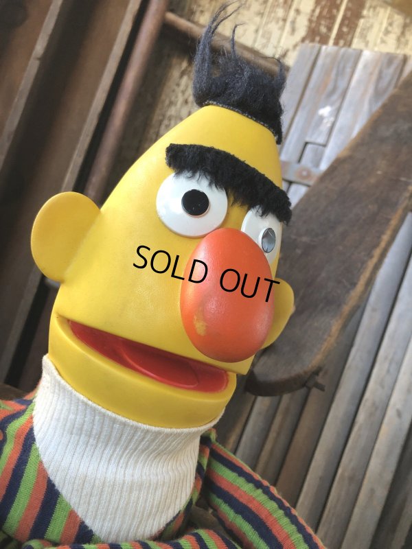 画像11: 70s Vintage Sesame Street Hand Puppet Doll Ernie Bert Large Version (A106) 
