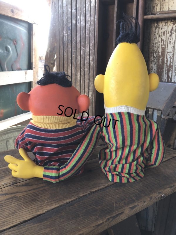 画像5: 70s Vintage Sesame Street Hand Puppet Doll Ernie Bert Large Version (A106) 