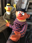 画像15: 70s Vintage Sesame Street Hand Puppet Doll Ernie Bert Large Version (A106)  (15)