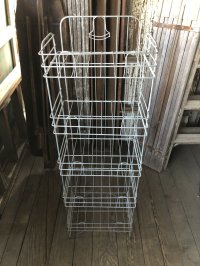 40s Vintage Metal Wire Store Display Shelf Stand Rack (A107) 