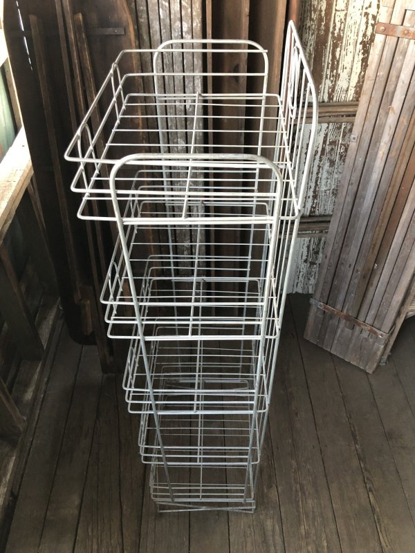 画像9: 40s Vintage Metal Wire Store Display Shelf Stand Rack (A107) 