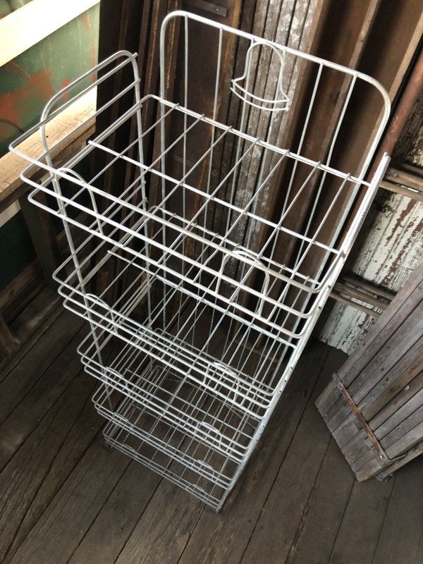 画像20: 40s Vintage Metal Wire Store Display Shelf Stand Rack (A107) 