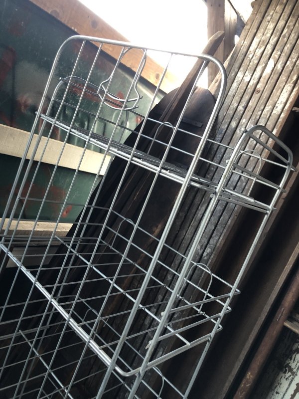 画像18: 40s Vintage Metal Wire Store Display Shelf Stand Rack (A107) 