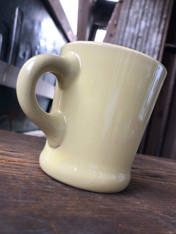画像5: Vintage Heavy Ceramic Mug Yellow (A114)