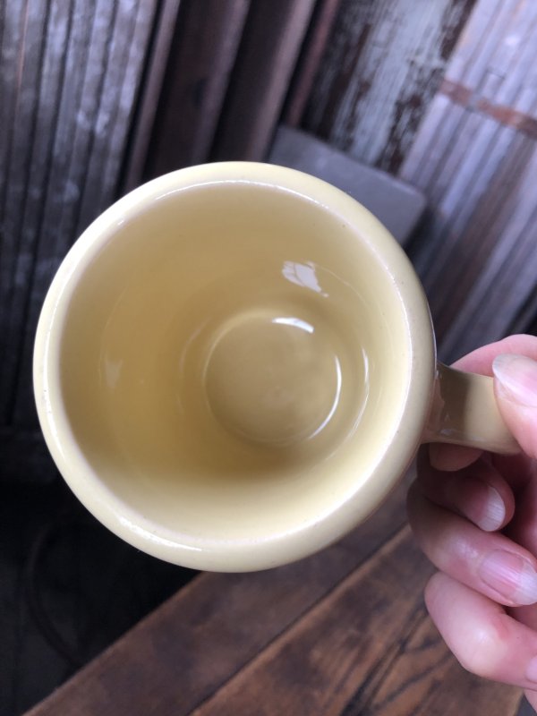 画像2: Vintage Heavy Ceramic Mug Yellow (A114)