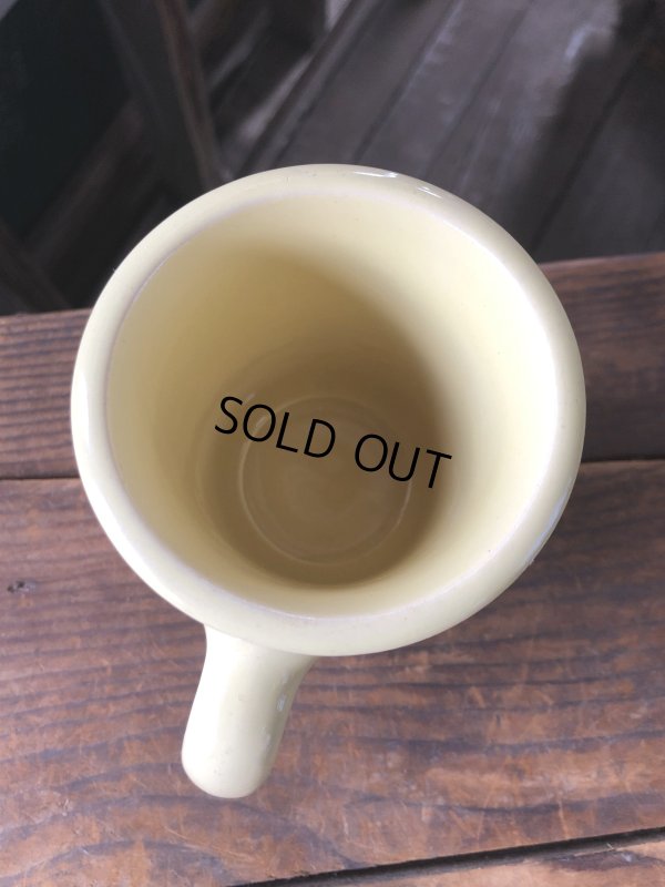 画像8: Vintage Heavy Ceramic Mug Yellow (A114)