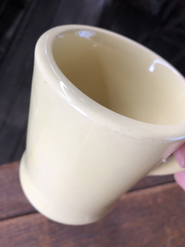 画像11: Vintage Heavy Ceramic Mug Yellow (A114)