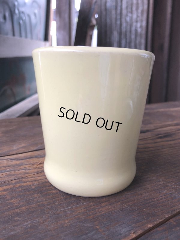画像6: Vintage Heavy Ceramic Mug Yellow (A114)