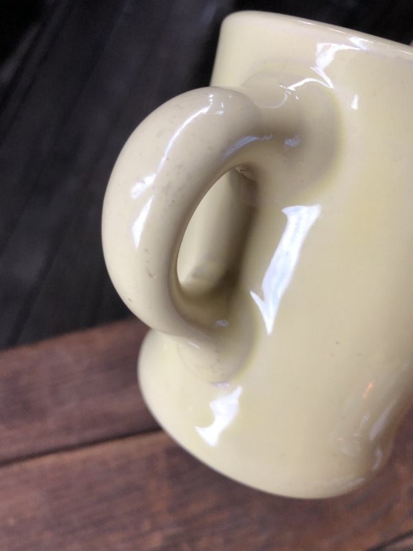 画像10: Vintage Heavy Ceramic Mug Yellow (A114)